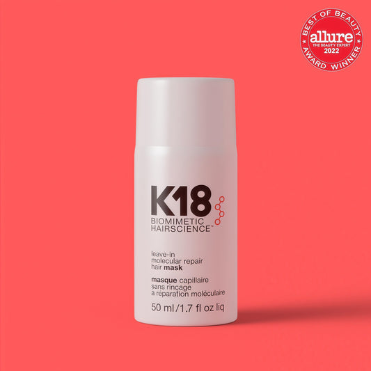 K18 Leave-In Molecular Repair Hair Mask, Patented, Lasting Repair For Dry, Frizzy, Damaged Hair, Reverse Damage In 4 Minutes From Bleach, Color, Chemical Services + Heat